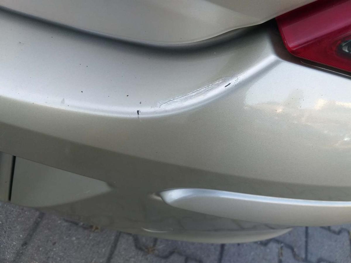 Opel Corsa D original Stoßstange Stossfänger hinten Champagnersilber Z40M 3-Türer Bj.2007